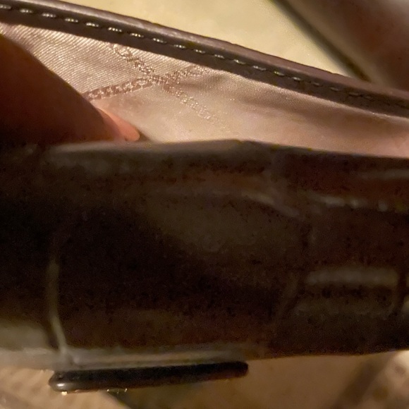 Michael Kors Dark Brown Croc-Embossed Crossbody - Picture 5 of 8